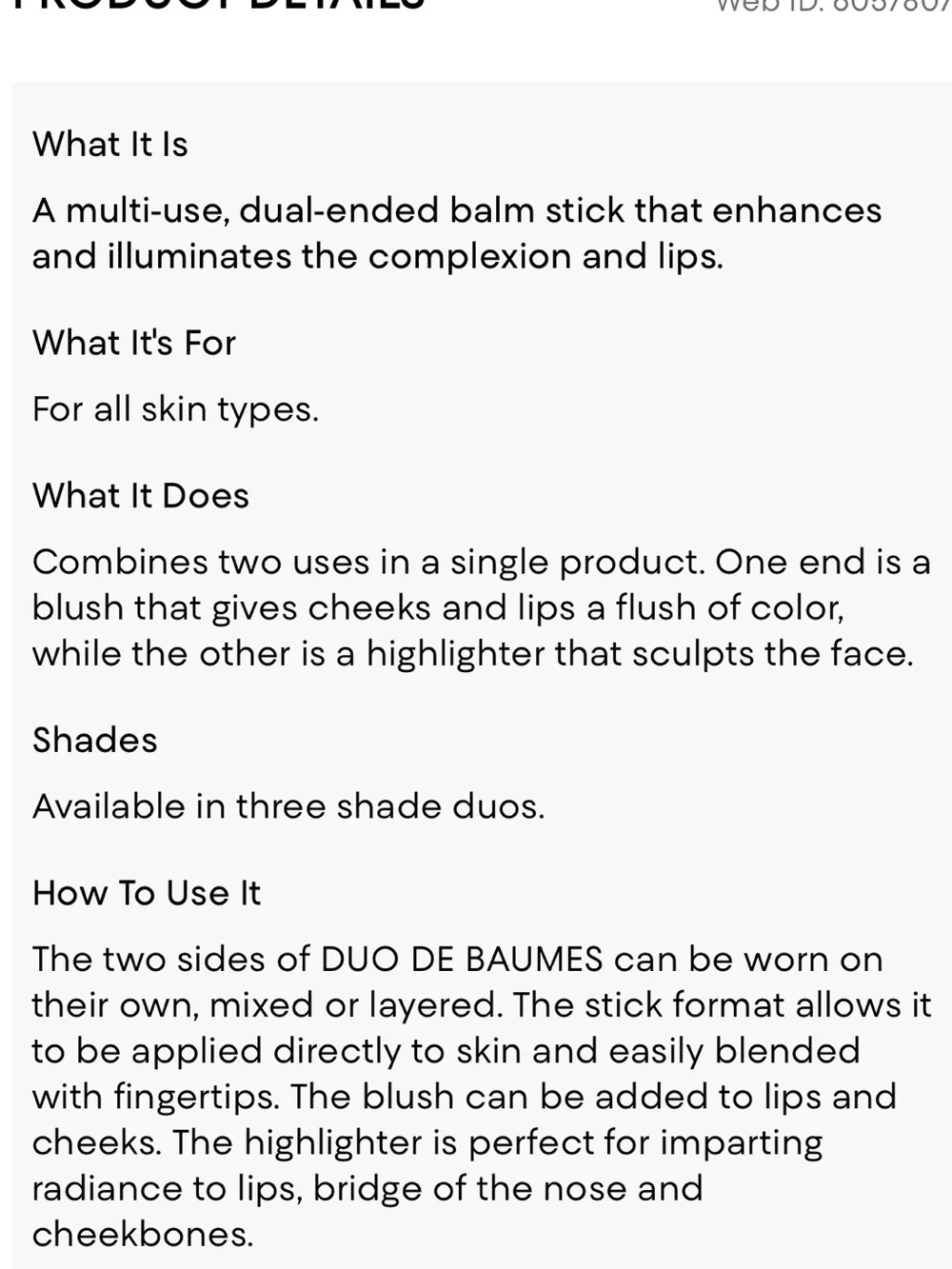 Chanel DUO DE BAUMES Multi Use Duo Stick 08 Reverence PURE GLOW - Picture 3 of 7
